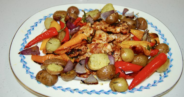 Barbecued Chicken and Roasted Vegetables