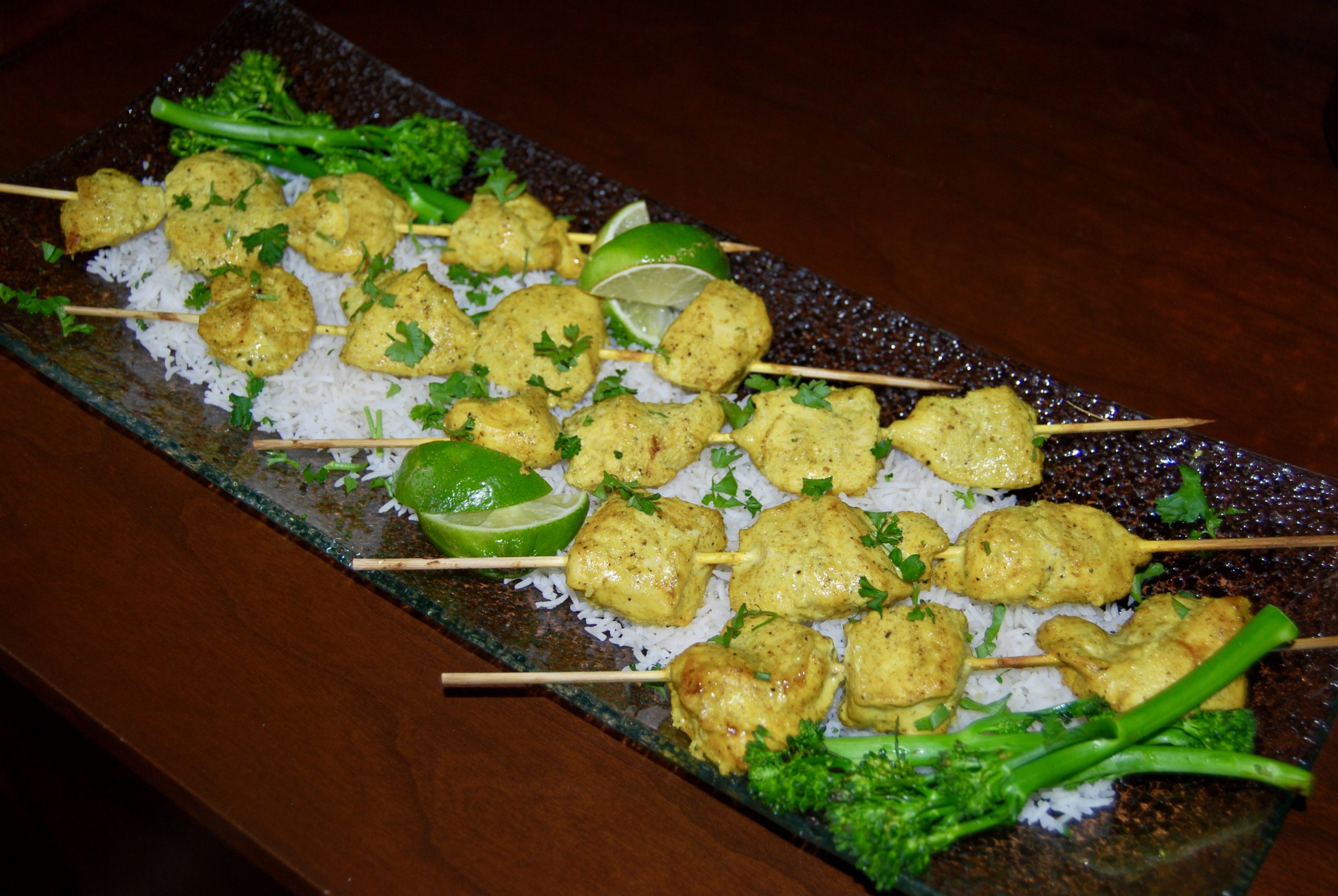 Coconut Curry Chicken Skewers