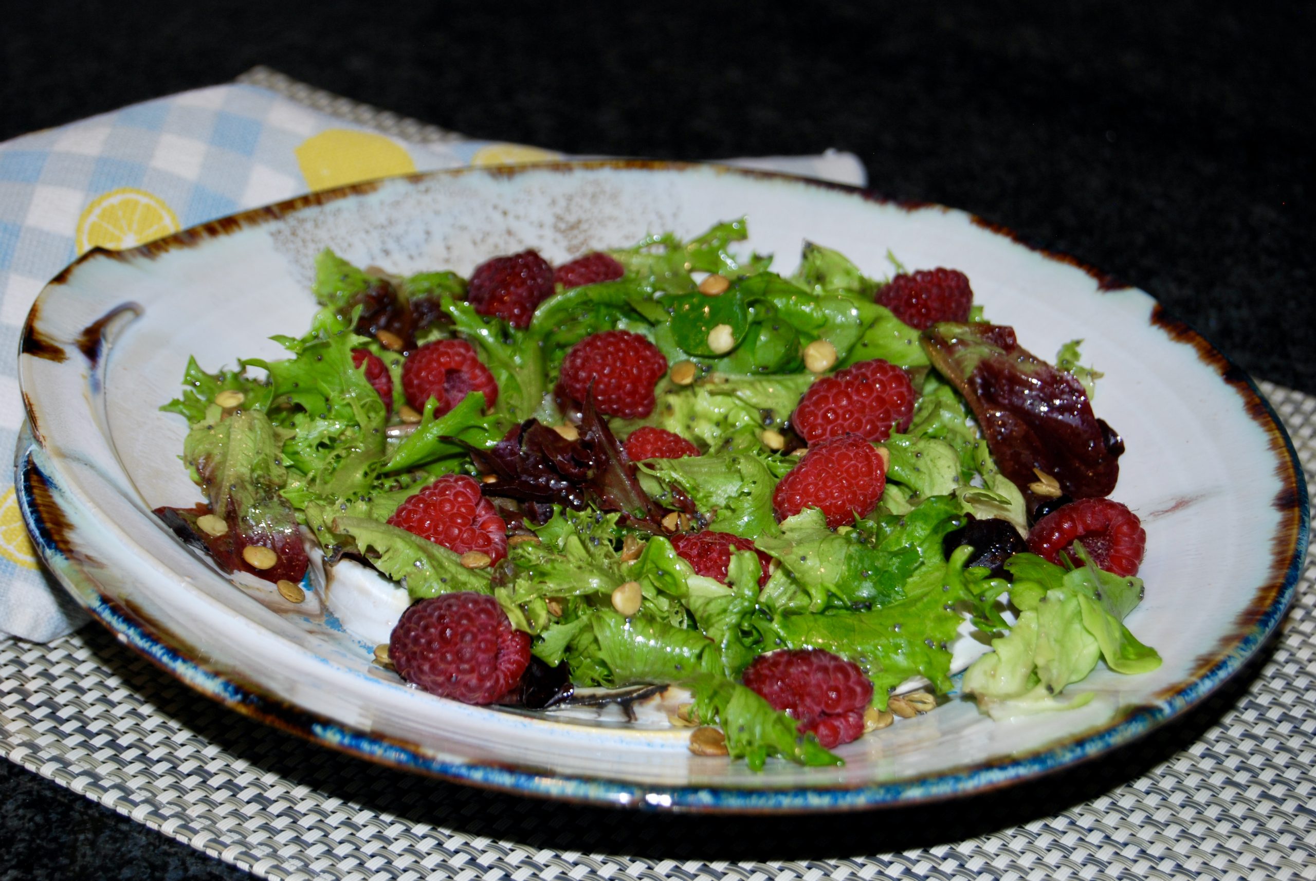Raspberry and Baby Greens Salad