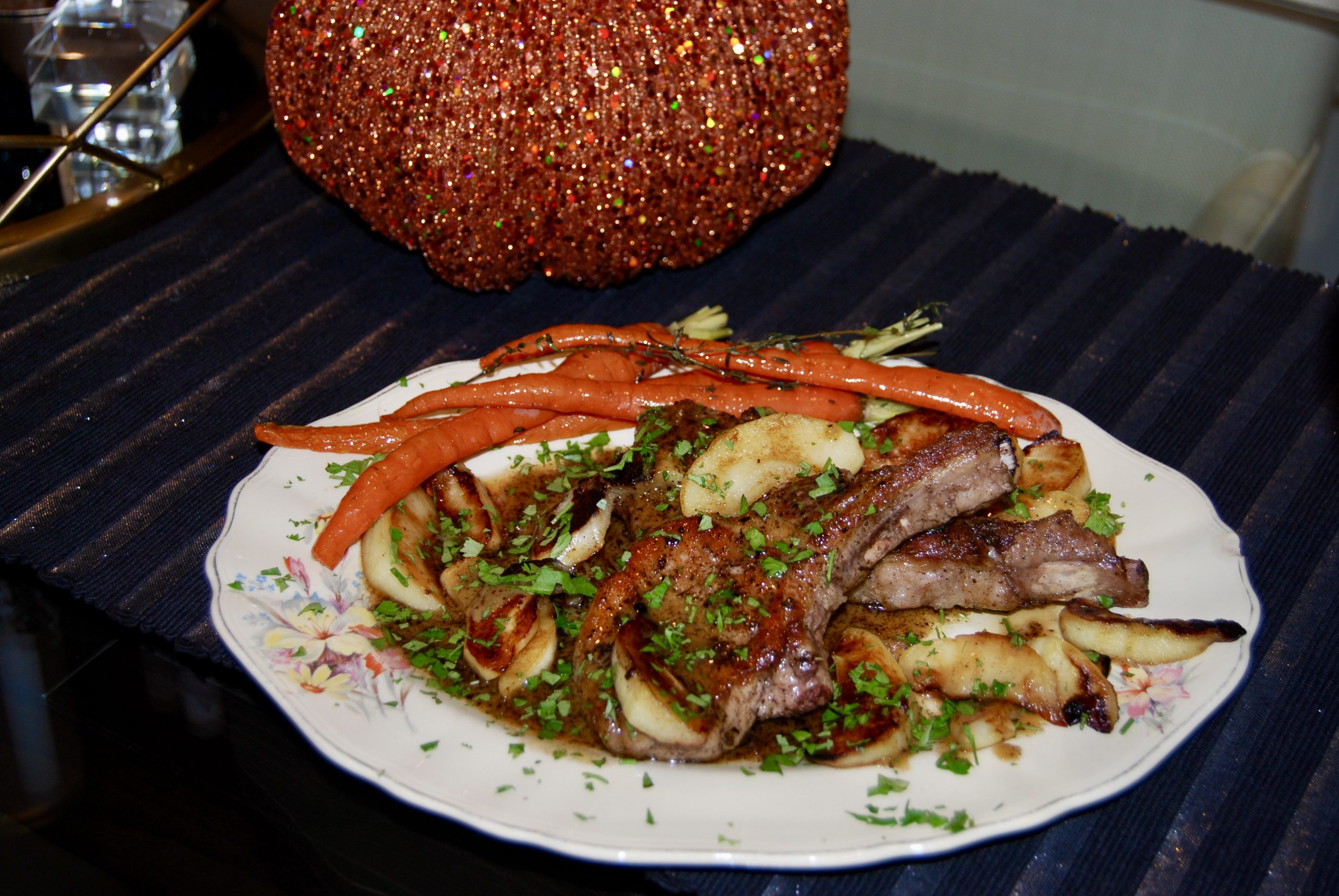 Pork Chops and Granny Smith Apples