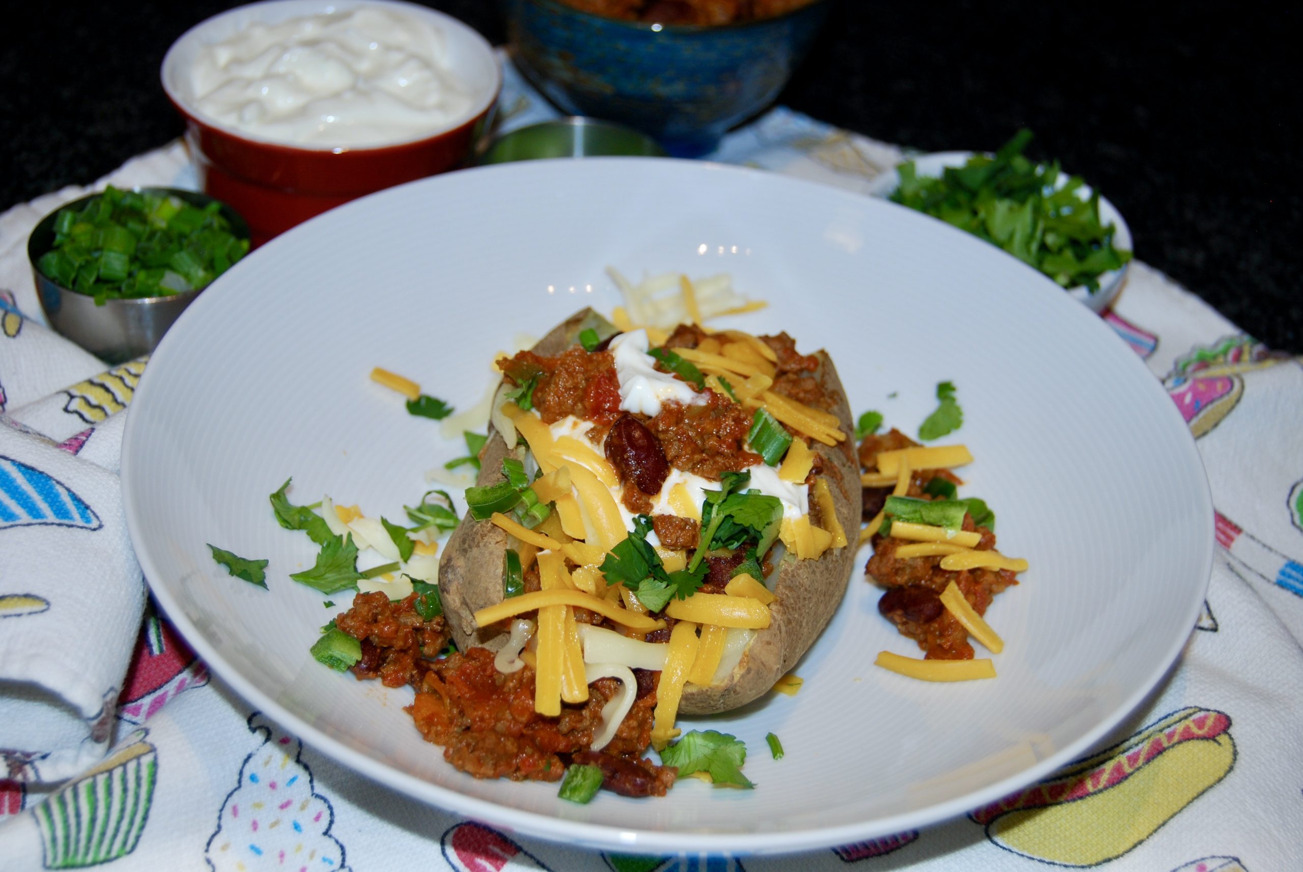 Chili Baked Potatoes