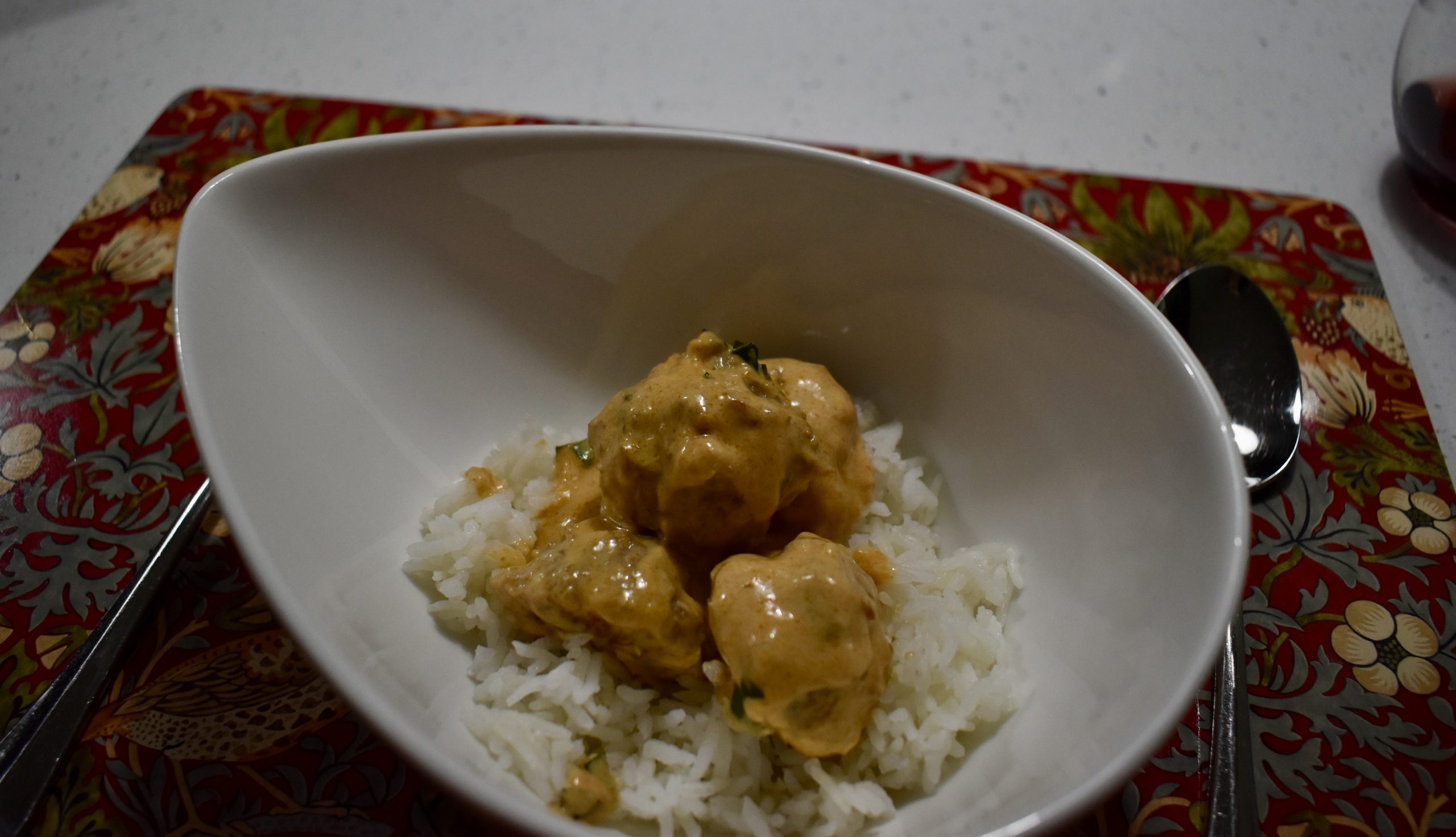 Thai Turkey Meatballs in Coconut Curry