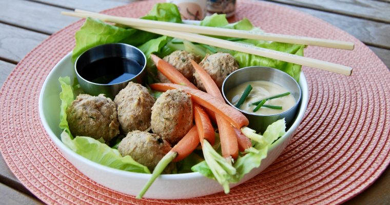 Asian Style Meatballs with Dipping Sauces