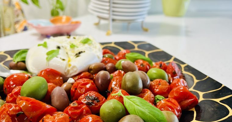Burrata with Slow Roasted Tomatoes