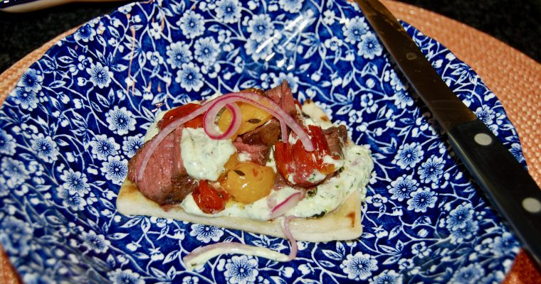 Steak Pita’s with Herb Labneh