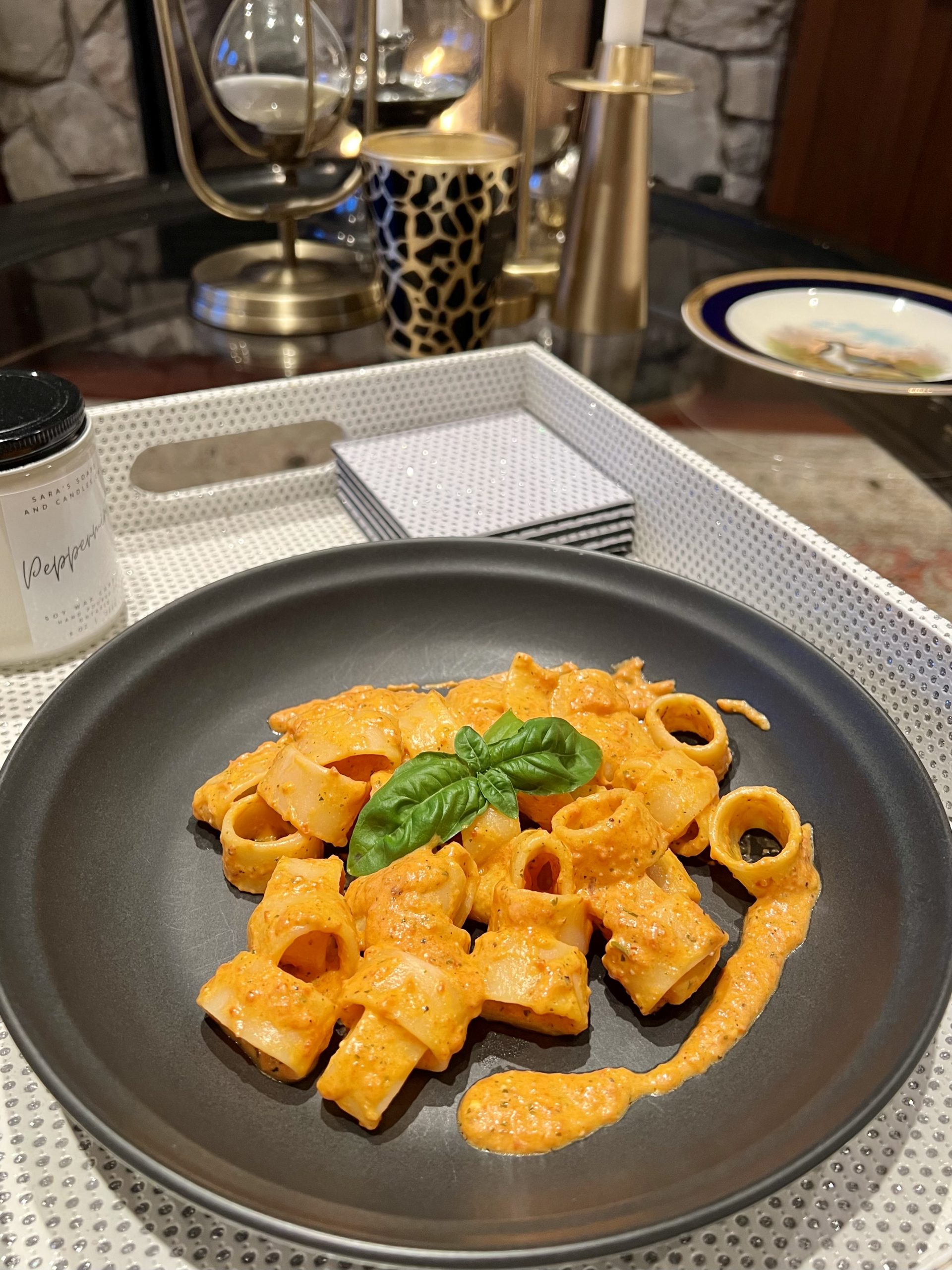 Roasted Pepper and Harissa Pasta