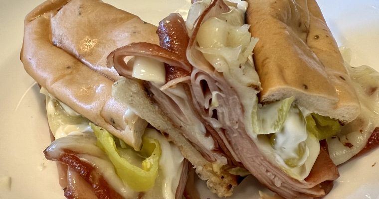 Fried Mortadella and Provolone Sandwich