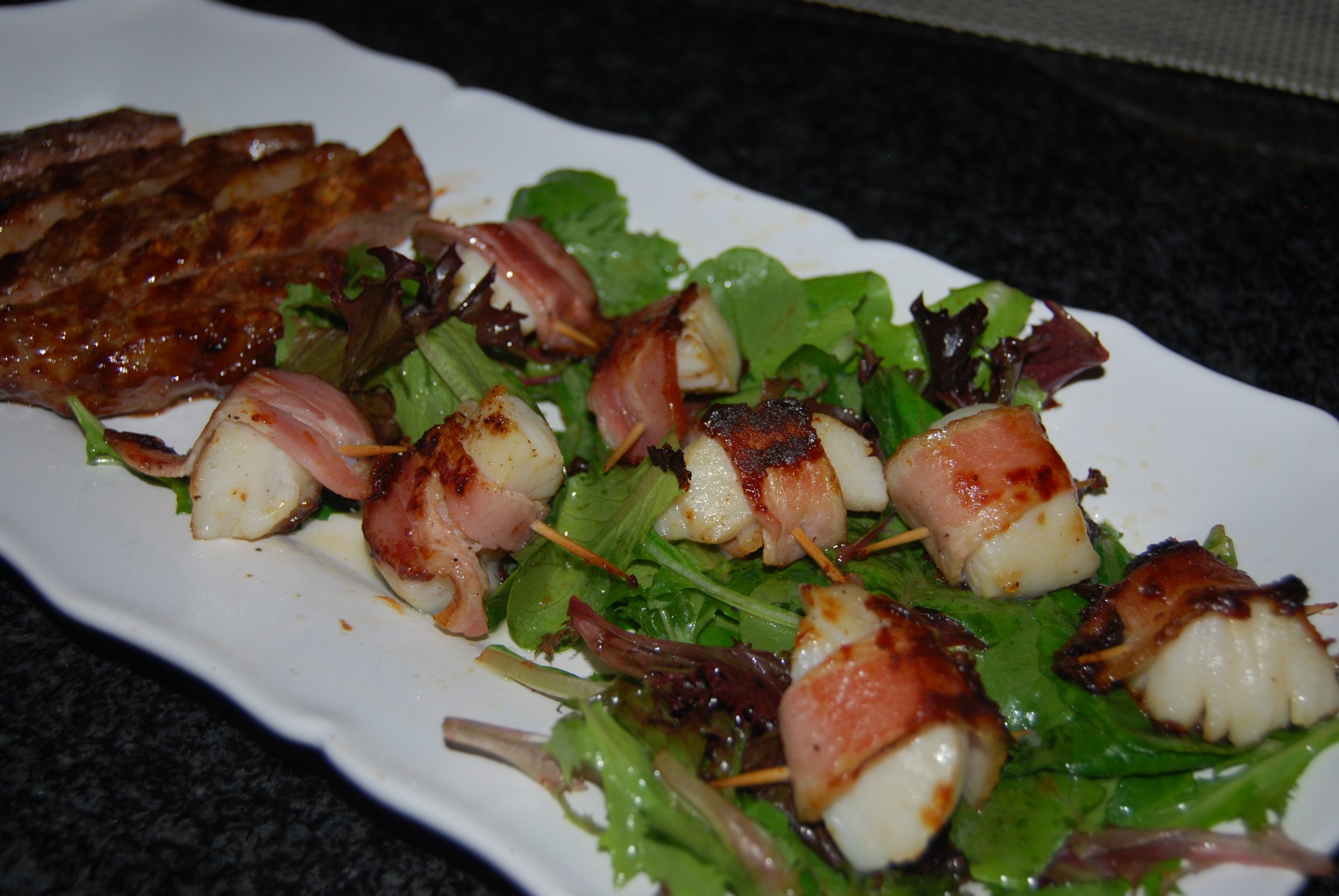 Scallops and Bacon with Sherry Vinaigrette