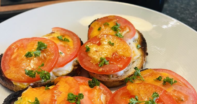 Tomato and Cheese Toasts
